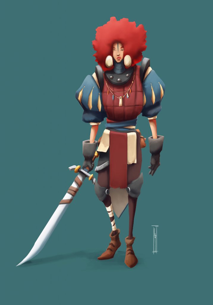 Curso Online de Concept Art: DIseño de Guerrera Cartoon